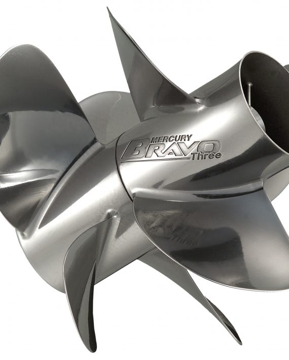Mercruiser Bravo III Propeller Set Part # 8M0074865 16X21LH 4 Blade Front Part # 8M0074866 15X21 RH3BL Rear