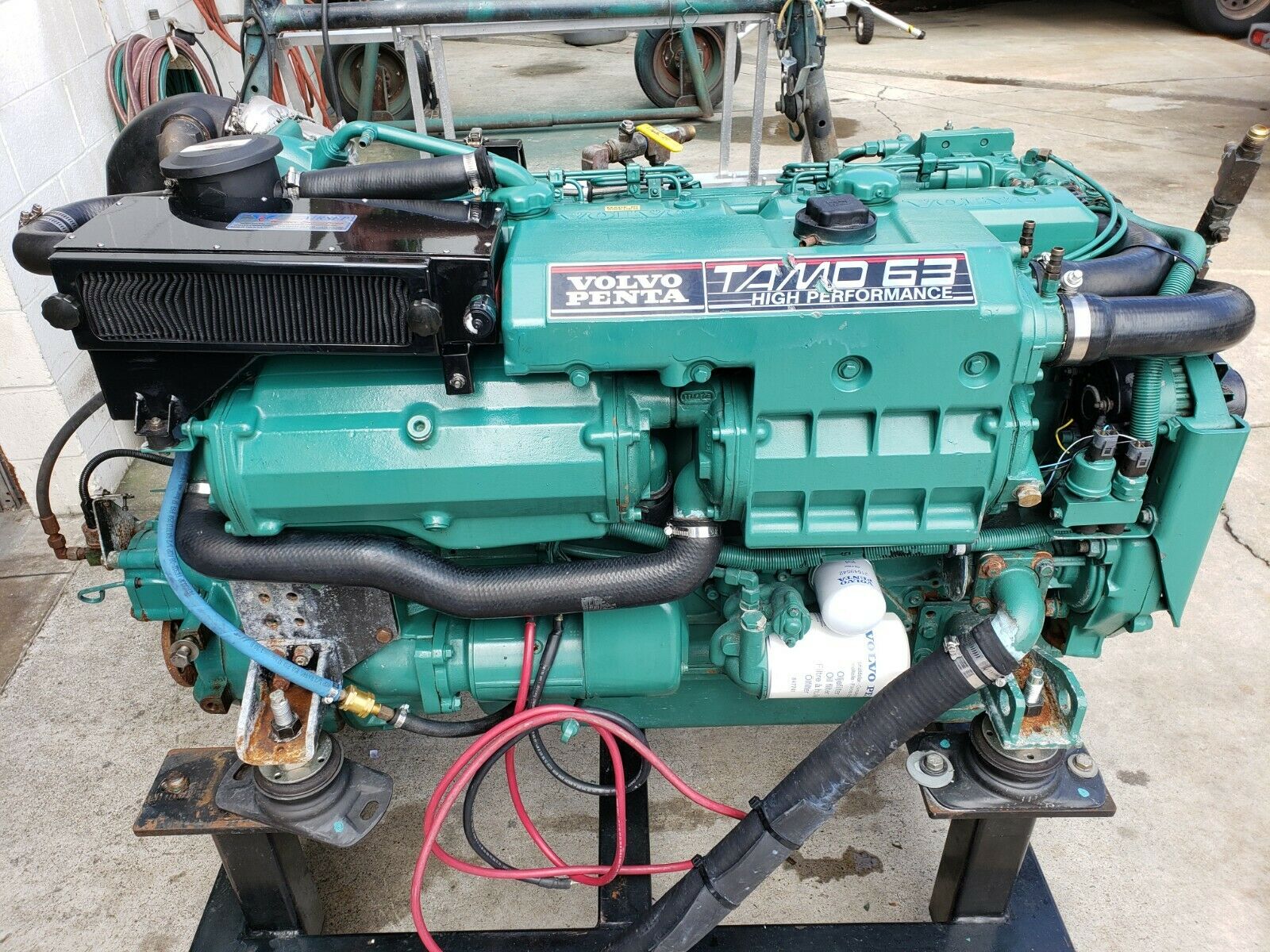 VOLVO PENTA TAMD63P-A W TWIN DISC 2.0:1 TRANS NICE RUNNING TAKE OUT REALLY CLEAN