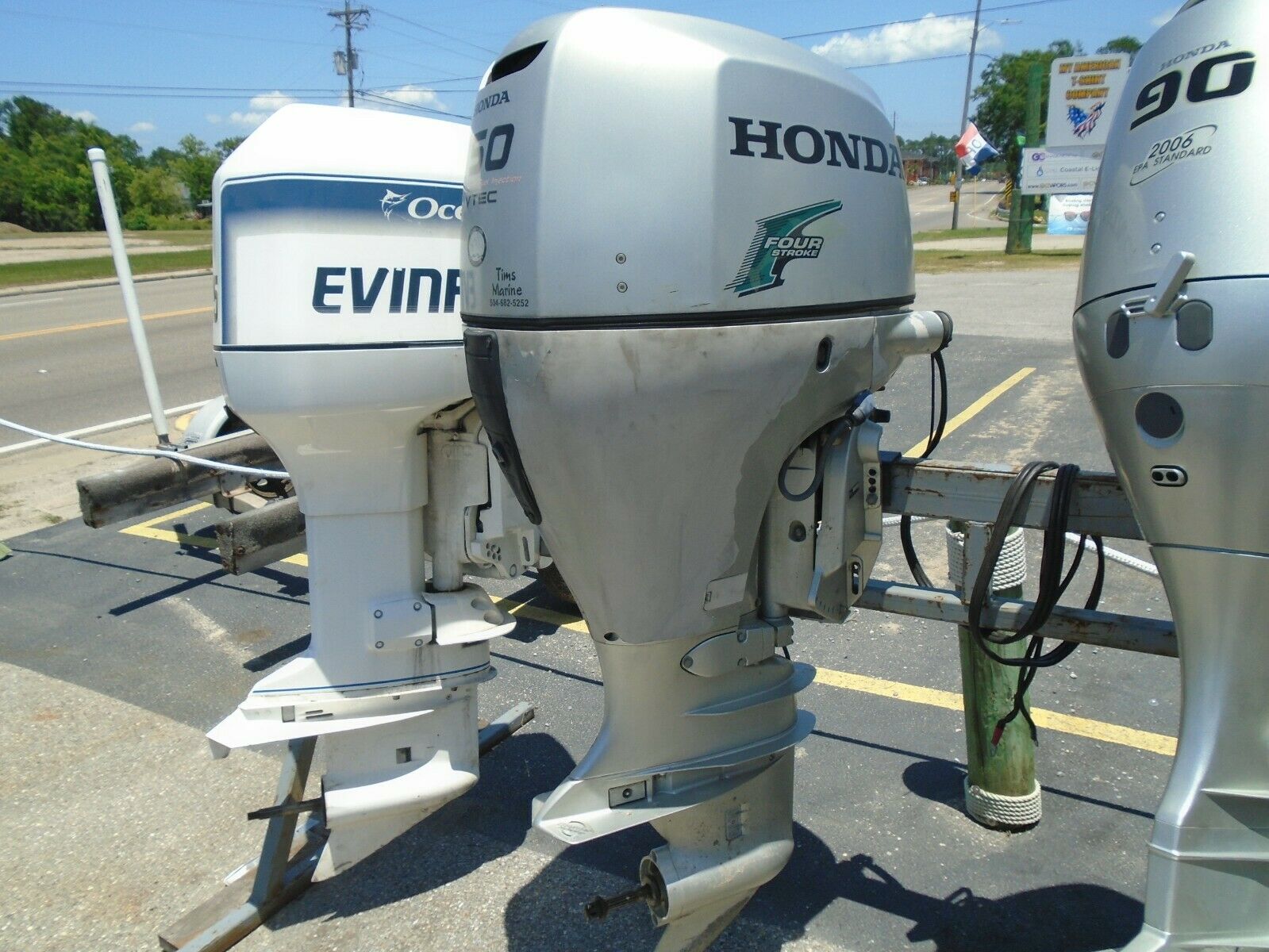 USED 2006 HONDA BF150 150 HP 4-STROKE 25″OUTBOARD MOTOR 180 PSI ON EACH CYLINDER