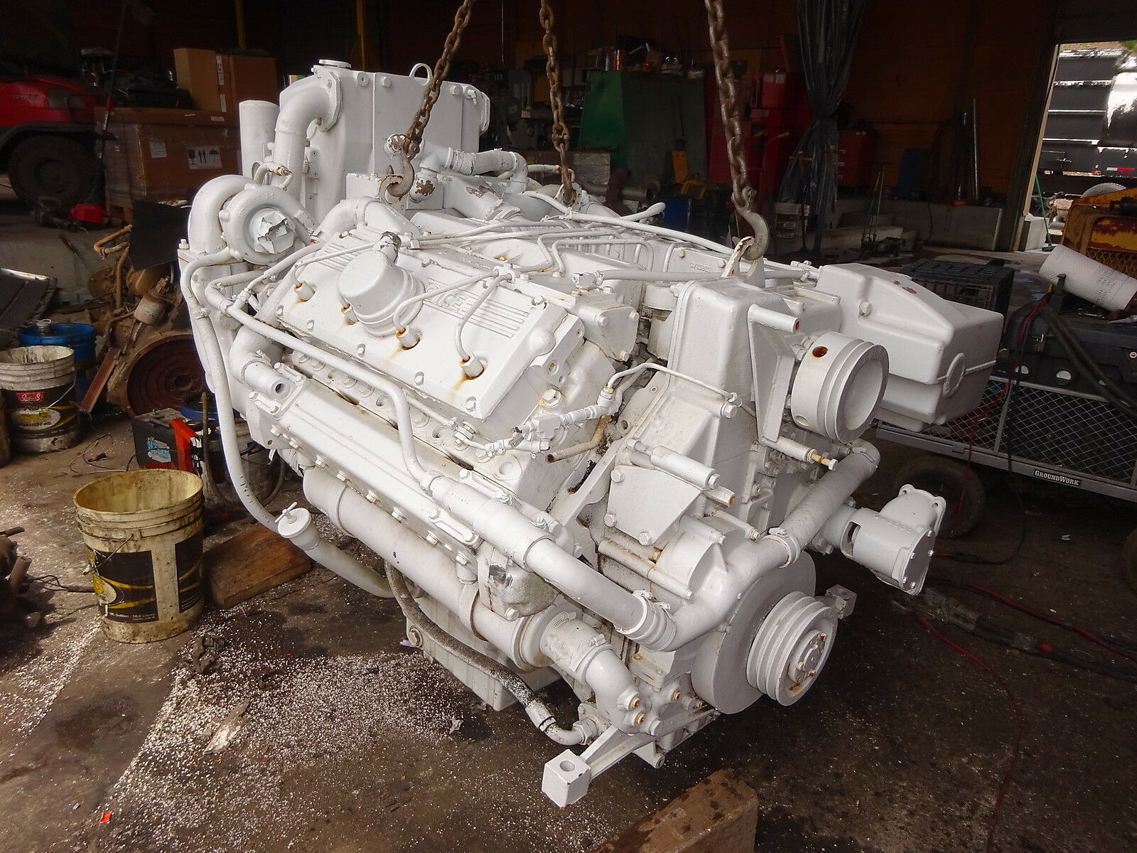 ROLLS ROYCE PERKINS CV8-3008 V8 Marine Diesel Engines 2 AVAIL REBUILT 457 HP
