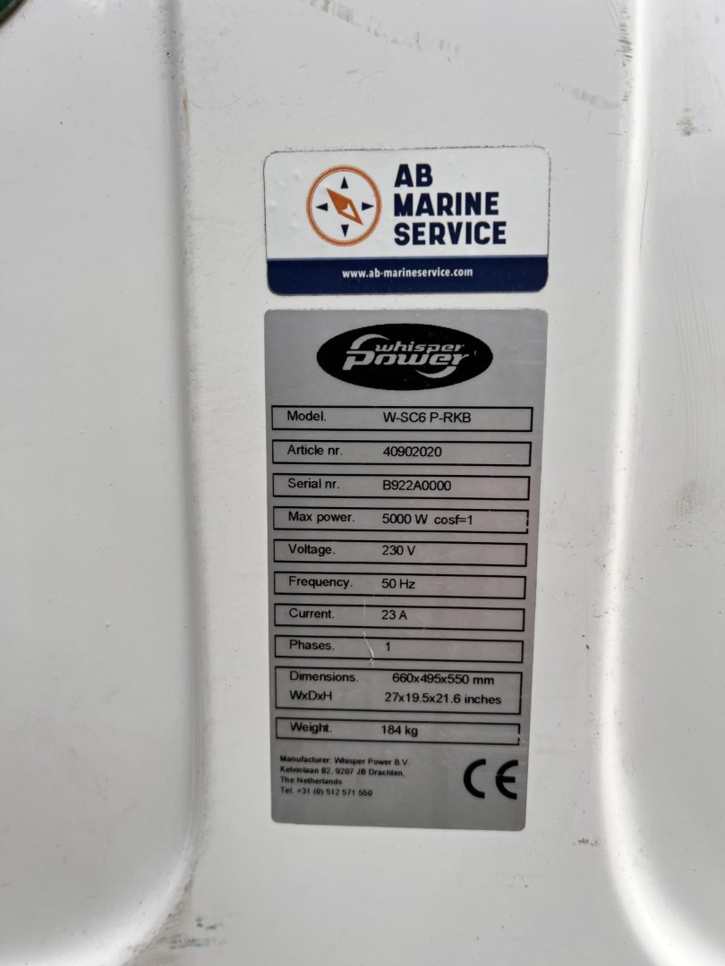 Generator Whisper power 5kVA 230V (keel cooling + outside water) W-SC6 P0RKB - Image 4
