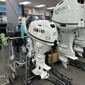 2025 Yamaha F25SWTHC2 White Tiller Handle Electric Start W/ Power Tilt & Trim