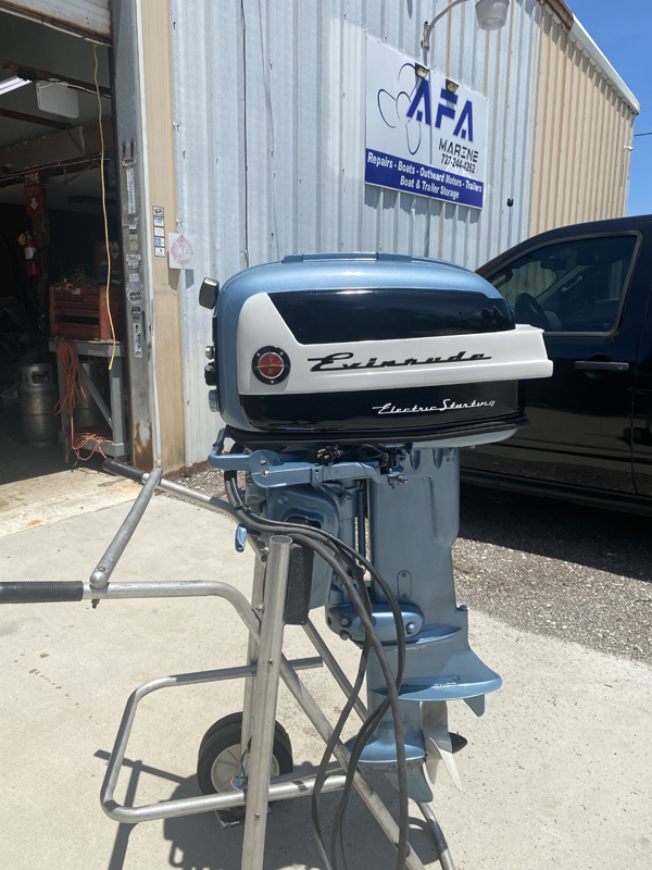 1957 Vintage Restored 35hp Evinrude Outboard For Sale